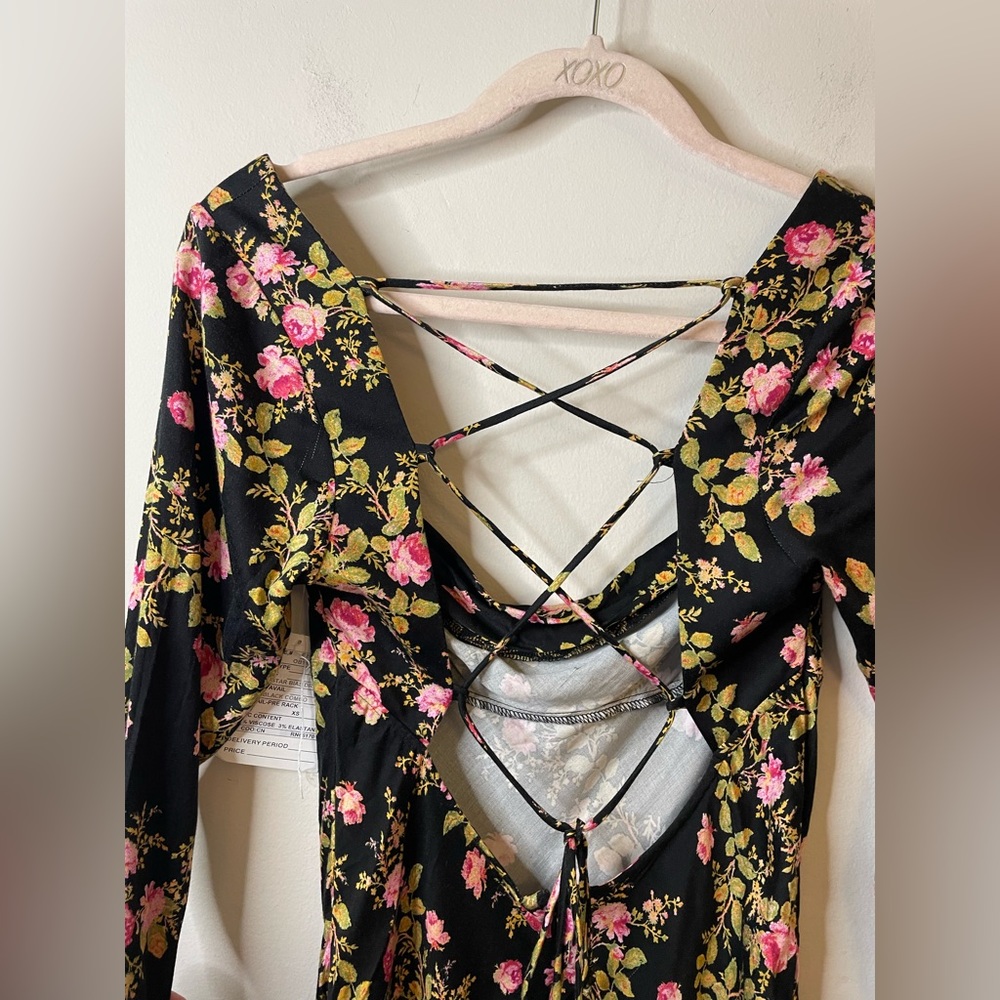 NWT Free People Sample Piece Lone Star Bias Floral Dress - Picture 9 of 15